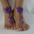 Crochet Barefoot Sandals, Nude shoes, Foot Jewelry, Beach Wedding, applique 3D Sexy Anklet , Bellydance,Beach Footwear